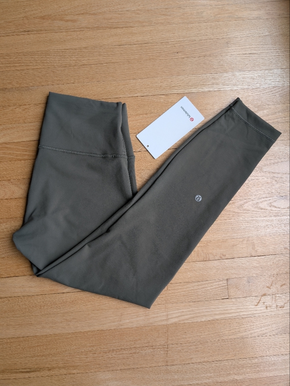 NWT Lululemon Wunder Train High-Rise Tight 25" *Everlux - Army Green - Size 8